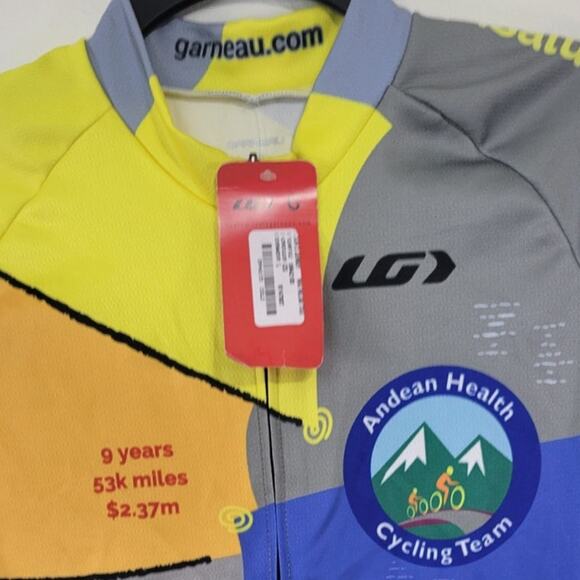 Garneau Cycling Jersey Mens Large Andean Heath Blockcore Athleisure Sportswear - Picture 4 of 6